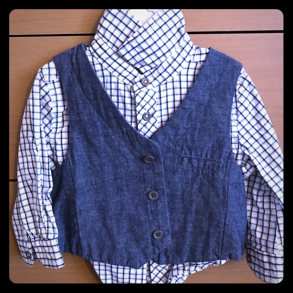 First impressions Kids long sleeve polo w/ chaleko